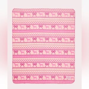 Victoria's Secret PINK x LoveShackFancy Cozy Sherpa Blanket 50x60 FairIsle